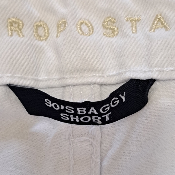 Aeropostle 90's Baggy Short White Denim Shorts Size 6 Distressed Jean Shorts - Picture 7 of 11